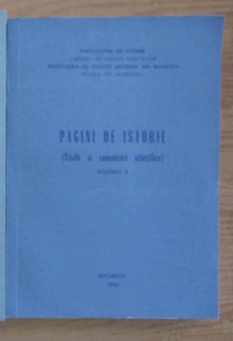 Pagini de istorie Studii si comunicari stiintifice Scurtu, s .a. (Coords.)