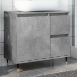 vidaXL Dulap de baie, gri beton, 65x33x60 cm, lemn prelucrat