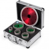 Set 5 carote diamantate si 1 disc taiere pentru gresie, 22-65 mm, prindere M14, umed sau uscat
