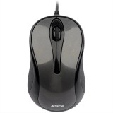 Mouse A4tech N-350 (Glossy Grey) PC /Notebook cu fir USB optic 1000dpi butoane /scroll 3/1 gri