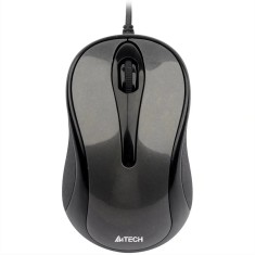 Mouse A4tech N-350 (Glossy Grey) PC /Notebook cu fir USB optic 1000dpi butoane /scroll 3/1 gri