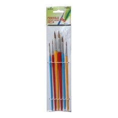 Set 6 pensule cu varf rotund Ecada