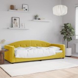 Cumpara ieftin Pat de zi, galben, 80x200 cm, catifea