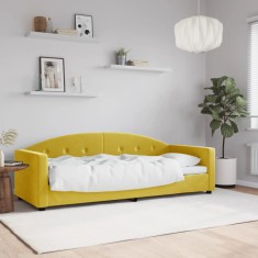 vidaXL Pat de zi, galben, 80x200 cm, catifea 354134
