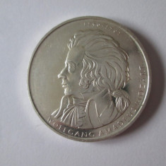 Germania 10 Euro 2006 D aUNC com:Mozart 250 ani naștere ag.925,dm=32 mm,g.=18 gr