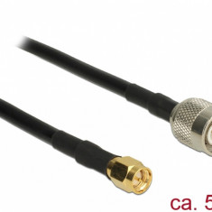 Cablu TNC Plug la SMA Plug CFD200 5m low loss, Delock 89505