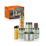 Robot 3 in 1 HALEY, 2L, 500W, de Carne si Legume, din Otel Inoxidabil, Verde