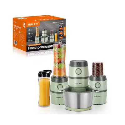 Robot 3 in 1 HALEY, 2L, 500W, de Carne si Legume, din Otel Inoxidabil, Verde foto