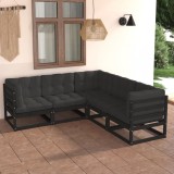 vidaXL Set mobilier de grădină cu perne, 5 piese, lemn masiv de pin 3076778
