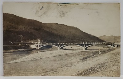 PIATRA NEAMT , POD PESTE BISTRITA , CARTE POSTALA , 1934 foto