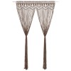 Gossi perdea macrame, gri taupe,140 x 240 cm, bumbac