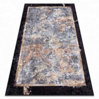 MIRO 51328.804 covor lavabil Absztrakci&amp;oacute; anti-alunecare - gri / aur, 160x220 cm foto