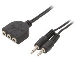 Cablu Audio Jack 3.5mm la RCA 3x Soclu