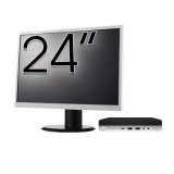 Pachet PC Second Hand HP ProDesk 600 G4 Mini, Intel Core i5-8500T 2.10 - 3.50GHz, 8GB DDR4, 256GB SSD + Monitor 24 Inch NewTechnology Media