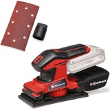 Slefuitor orbital pe acumulator Einhell TC-OS 18/187 Li Solo, 18 V, tehnologia PXC, 187 x 90 mm suprafata slefuire, 24.000 oscilatii/min, 2 mm circuit