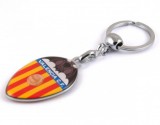 Breloc cheie inox compatibil echipa Valencia multicolor