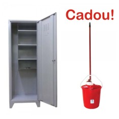 DULAP METALIC OBIECTE CURATENIE ECO+, 500x400x1820 mm (LxlxH)+CADOU! (SET: Galeata+Storcator+Mop)