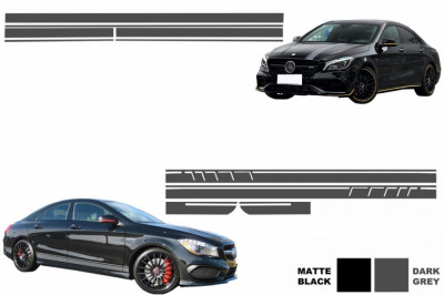 Set Stickere Capota Plafon Portbagaj si Laterale Gri Inchis Mercedes CLA W117 C117 X117 (2013-2016) W176 (2012-2018) A45 Design Performance AutoTuning foto