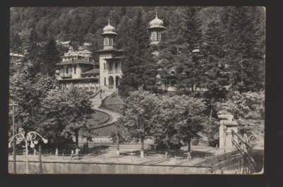 CPIB 21426 - CARTE POSTALA - SLANIC MOLDOVA. VEDERE DIN PARC, RPR, 1957 foto