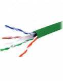 Rola cablu de retea RJ45 305m UTP cat.6 CU Verde, A0057585, Oem