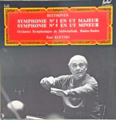 Disc vinil, LP. Symphonie Nr. 1 En Ut Majeur. Symphonie Nr. 5 En Ut Mineur-Beethoven, Orchestre Symphonique-317687