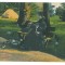 3809 - CALUGAR, Monk and birds, Romania - old postcard - unused