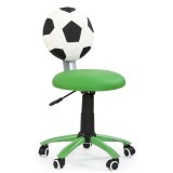 Cumpara ieftin Scaun birou copii HM Gol, Piele ecologica, Inaltime ajustabila, Roti cauciucate, 90 Kg, Verde