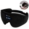 Masca pentru somn, Jormftte, bluetooth, spuma cu memorie, neagra, 45x11cm, set 1 buc.