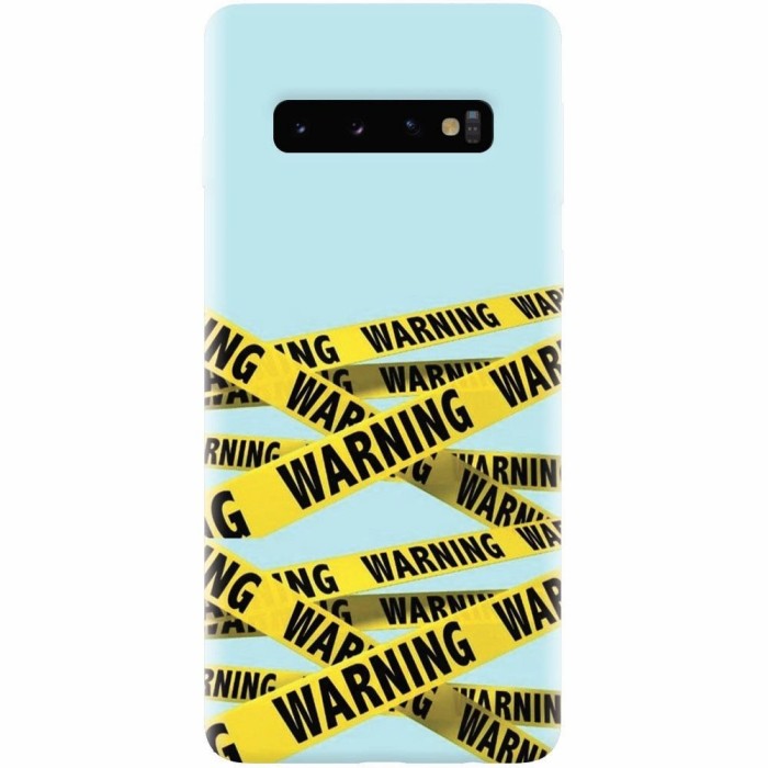 Husa silicon pentru Samsung Galaxy S10, Warning