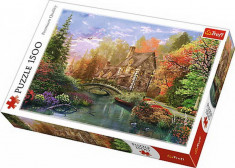 PUZZLE TREFL 1500 CASUTA DE LANGA LAC foto