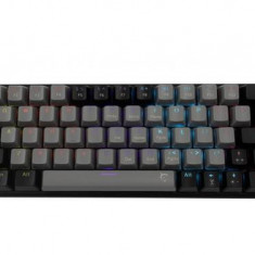 Tastatura Gaming Mecanica White Shark GK-002721 Wakizashi, iluminare RGB, Layout International, USB-C/USB 2.0 (Gri/Negru)