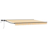 vidaXL Cadru manual de marchiză cu LED-uri Galben și alb 4,5 &times; 3,5 m 3420897