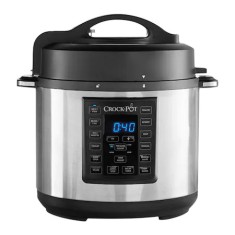 Multicooker cu gatire sub presiune Crock-Pot Express CSC051X, 1000 W, 5.6 l, control digital, 8 programe, 4 moduri de gatire, timer, argintiu foto
