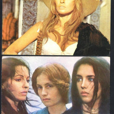 Carte postala actrite straine 2 , necirculate Raquel Welch, Isabelle Adjani