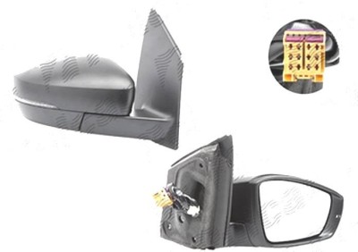 Oglinda exterioara Volkswagen Polo (6r), 08.2009-, Dreapta, reglare electrica; carcasa texturata; incalzita; geam convex; cromat; 6 pini; cu semnaliz foto