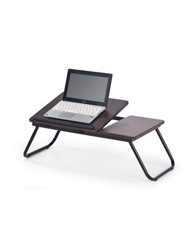 Masa laptop plianta HM B19, unghi de inclinare ajustabil, MDF, nuc inchis