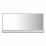 Oglindă de baie, gri beton, 80 x 10,5 x 37 cm, PAL, vidaXL
