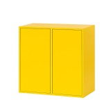 Dulap de perete Boxie modular, 2 usi, 80x80x37 cm, galben, PAL 18mm