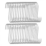 Cumpara ieftin Set 50 carlige pentru suspendat carnea, tip S, otel inoxidabil, 15 cm