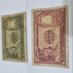 bancnote italia 50+100 L 1951