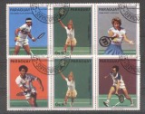 Paraguay 1986 Sport, Tennis, 2 strip, used AF.010, Stampilat