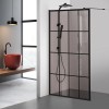 Paravan dus walk-in Aqua Roy Black, model Rank negru, sticla 8 mm bronz, securizata, anticalcar, 70x195 cm