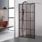 Paravan dus walk-in Aqua Roy Black, model Rank negru, sticla 8 mm bronz, securizata, anticalcar, 70x195 cm