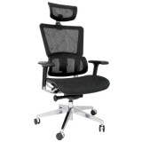 SCAUN FULL MESH AKITA LUX - NEGRU/NEGRU