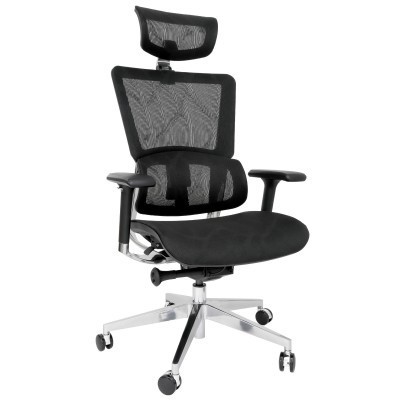 SCAUN FULL MESH AKITA LUX - NEGRU/NEGRU