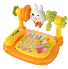 Jucarie interactiva bebelusi, centru de activitati cu telefon si pian, +18 luni
