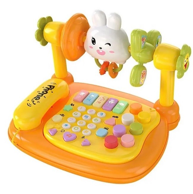 Jucarie interactiva bebelusi, centru de activitati cu telefon si pian, +18 luni