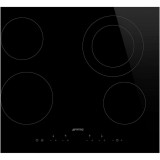 Plita incorporabila electrica SE364ETD, 4 zone de gatit, 9 nivele de putere, sticla neagra
