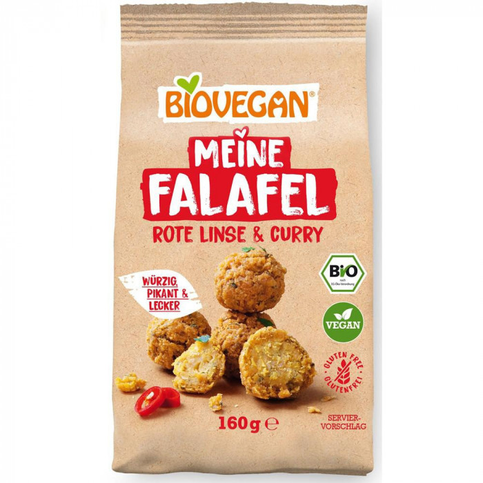 Mix pentru Falafel cu Linte Rosie si Curry Bio 160 grame Biovegan