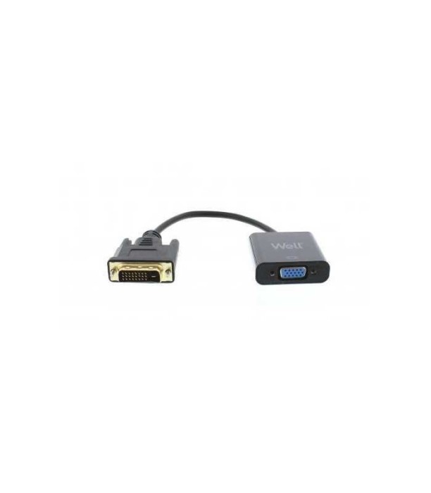 Cablu adaptor DVI-D 24+1p tata digital - VGA mama 15cm Well